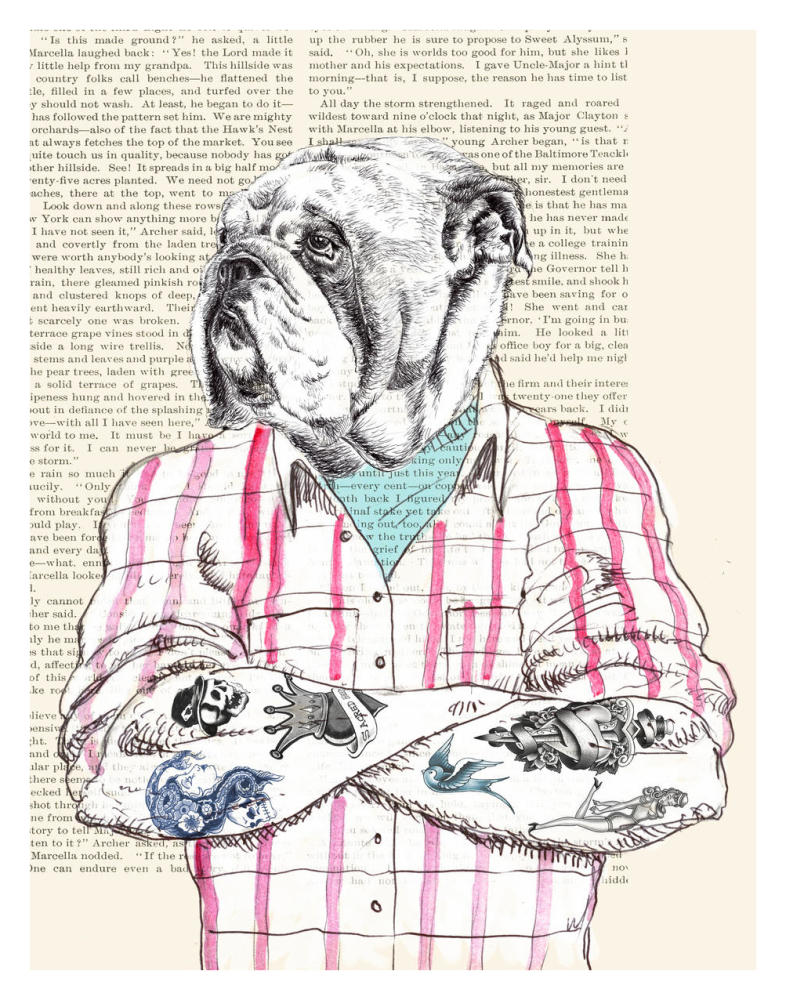 Hipster Socialite-Paper Art-26"x34"