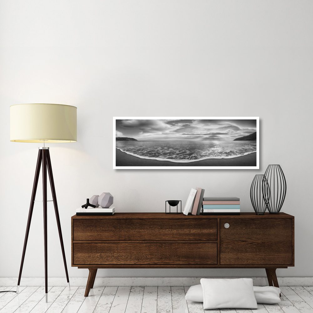 Onda del mattino (BW)-Paper Art-56&quotx20"