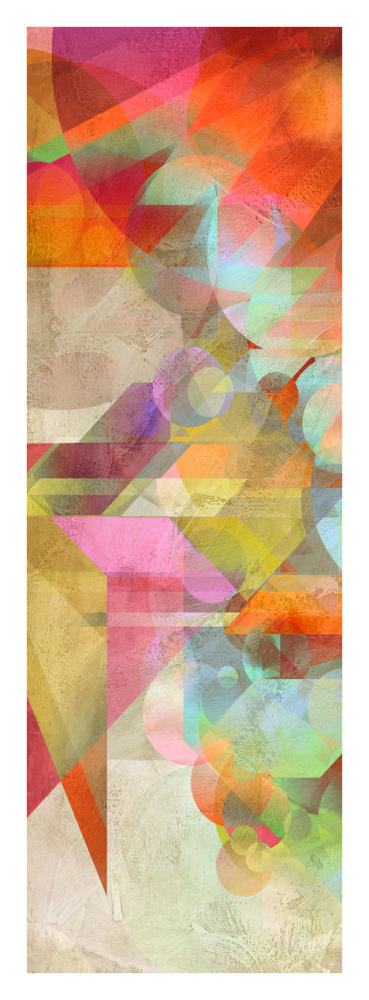 Colorfall I-Paper Art-14"x38"