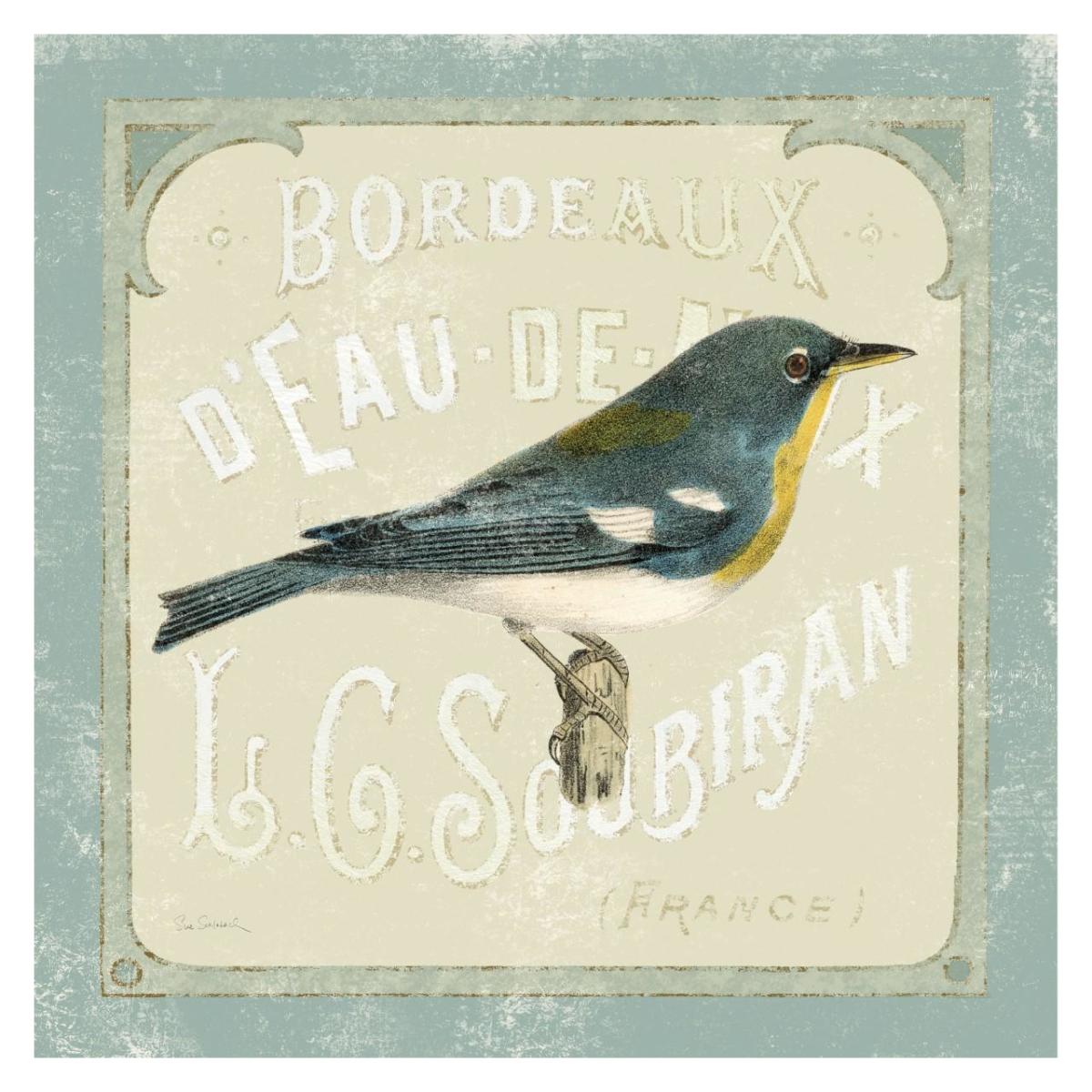 Parisian Bird I -Paper Art-32"x32"