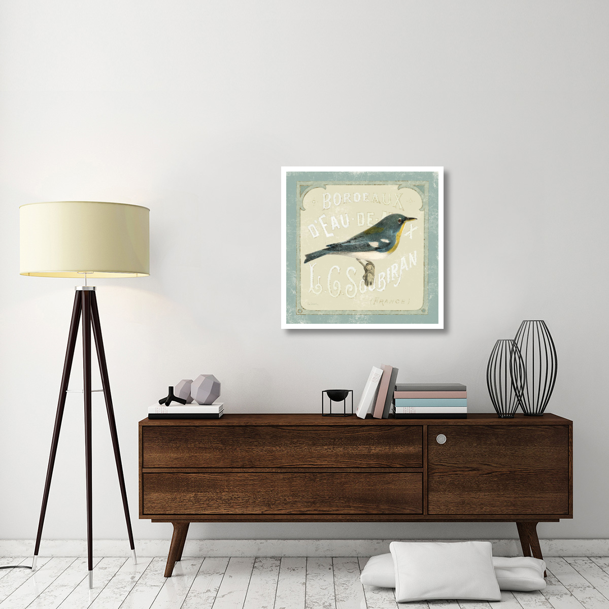 Parisian Bird I -Paper Art-32&quotx32"