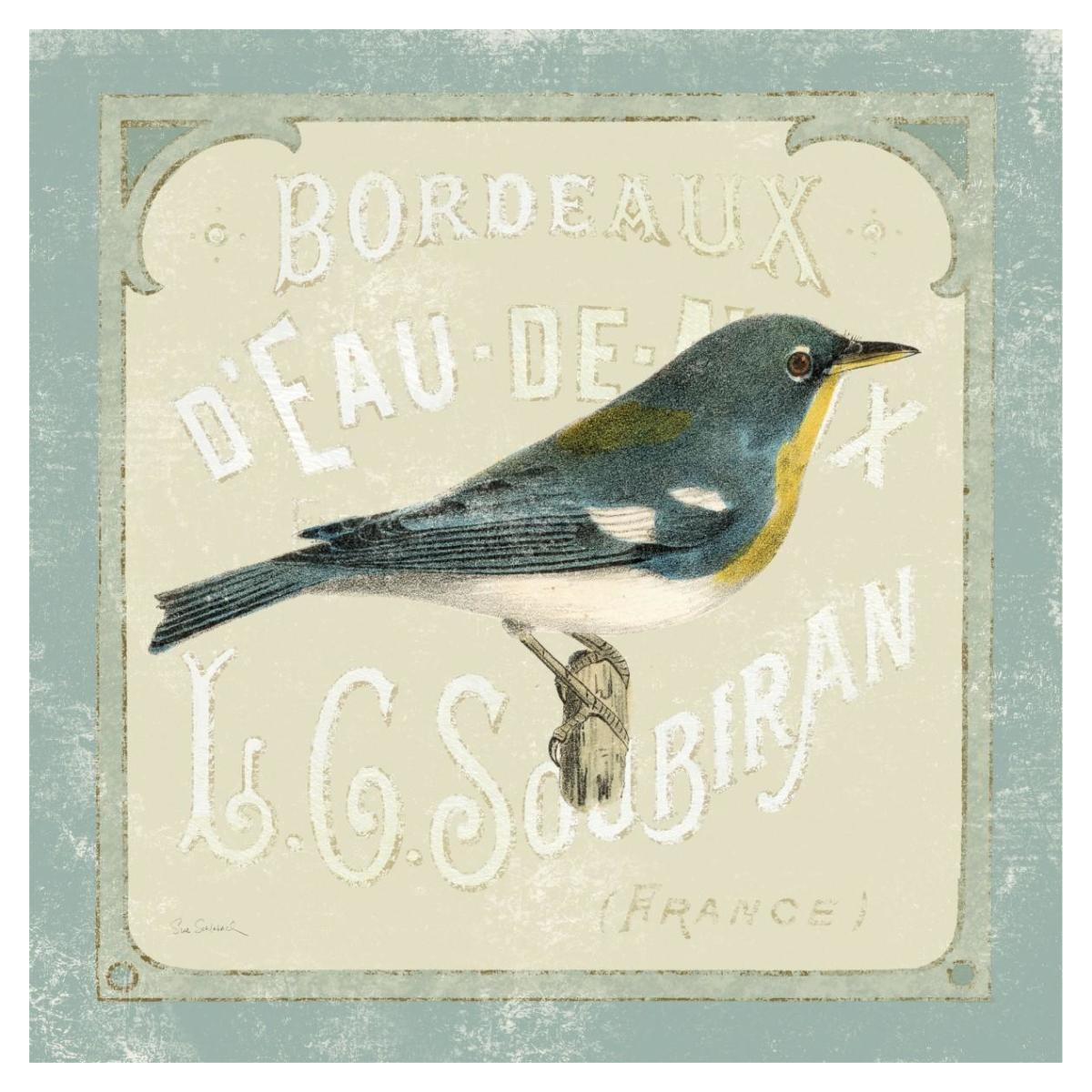 Parisian Bird I -Paper Art-38"x38"