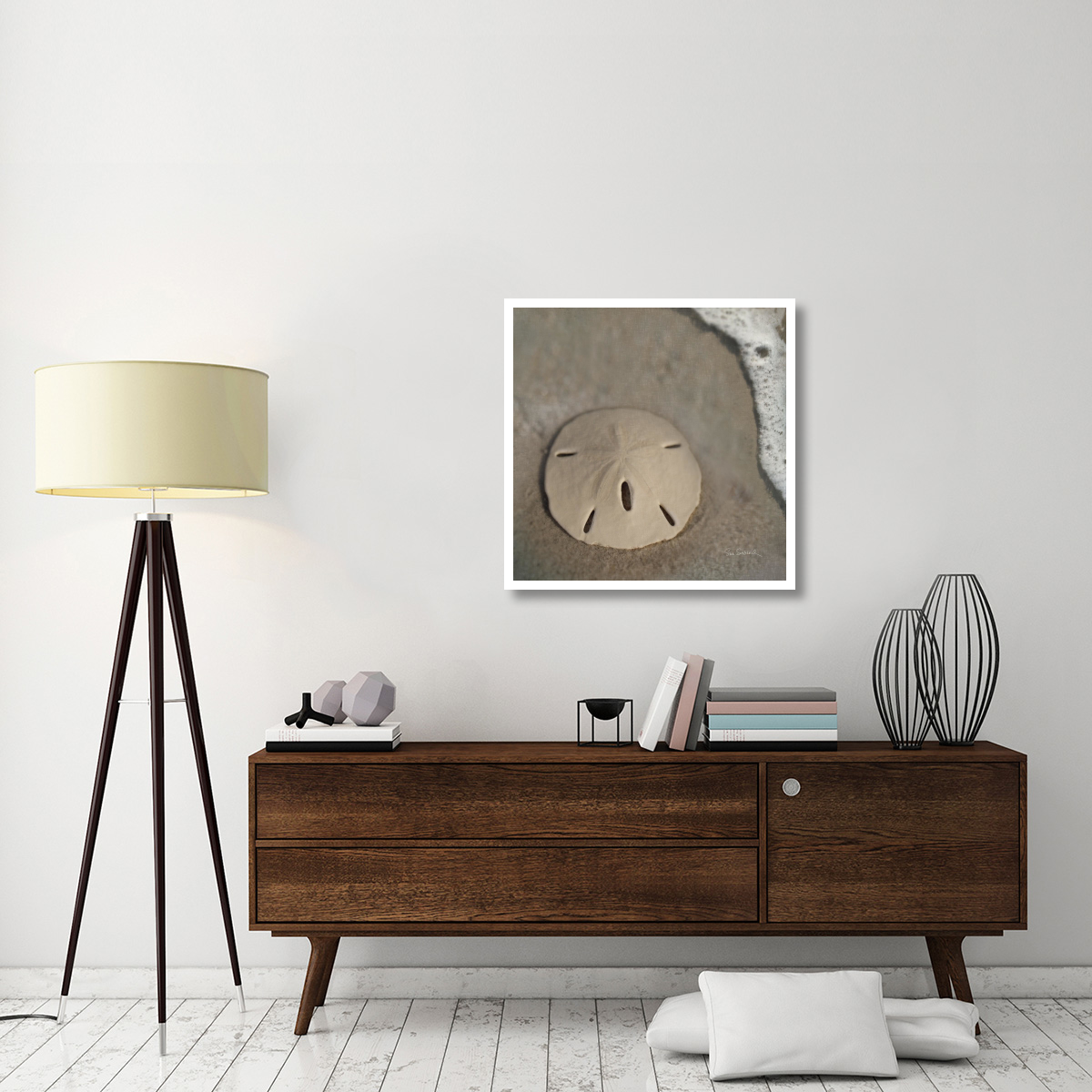 Sand Surf Sand Dollar -Paper Art-32&quotx32"