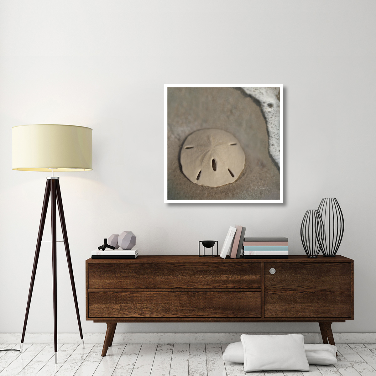Sand Surf Sand Dollar -Paper Art-38&quotx38"