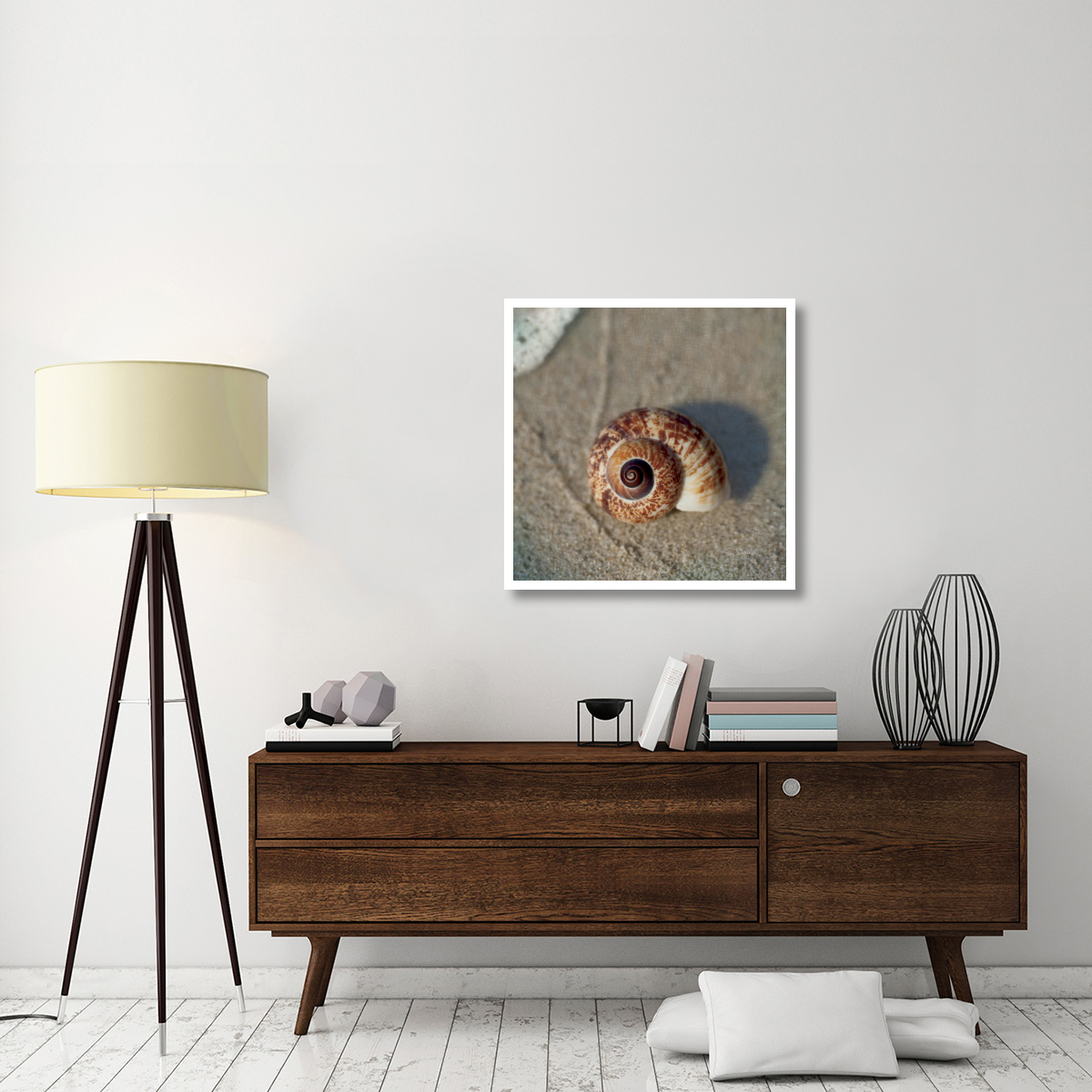 Sand Surf Shell -Paper Art-32&quotx32"