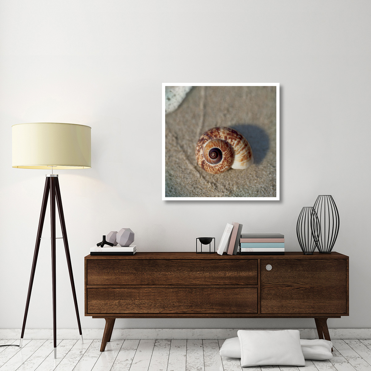 Sand Surf Shell -Paper Art-38&quotx38"