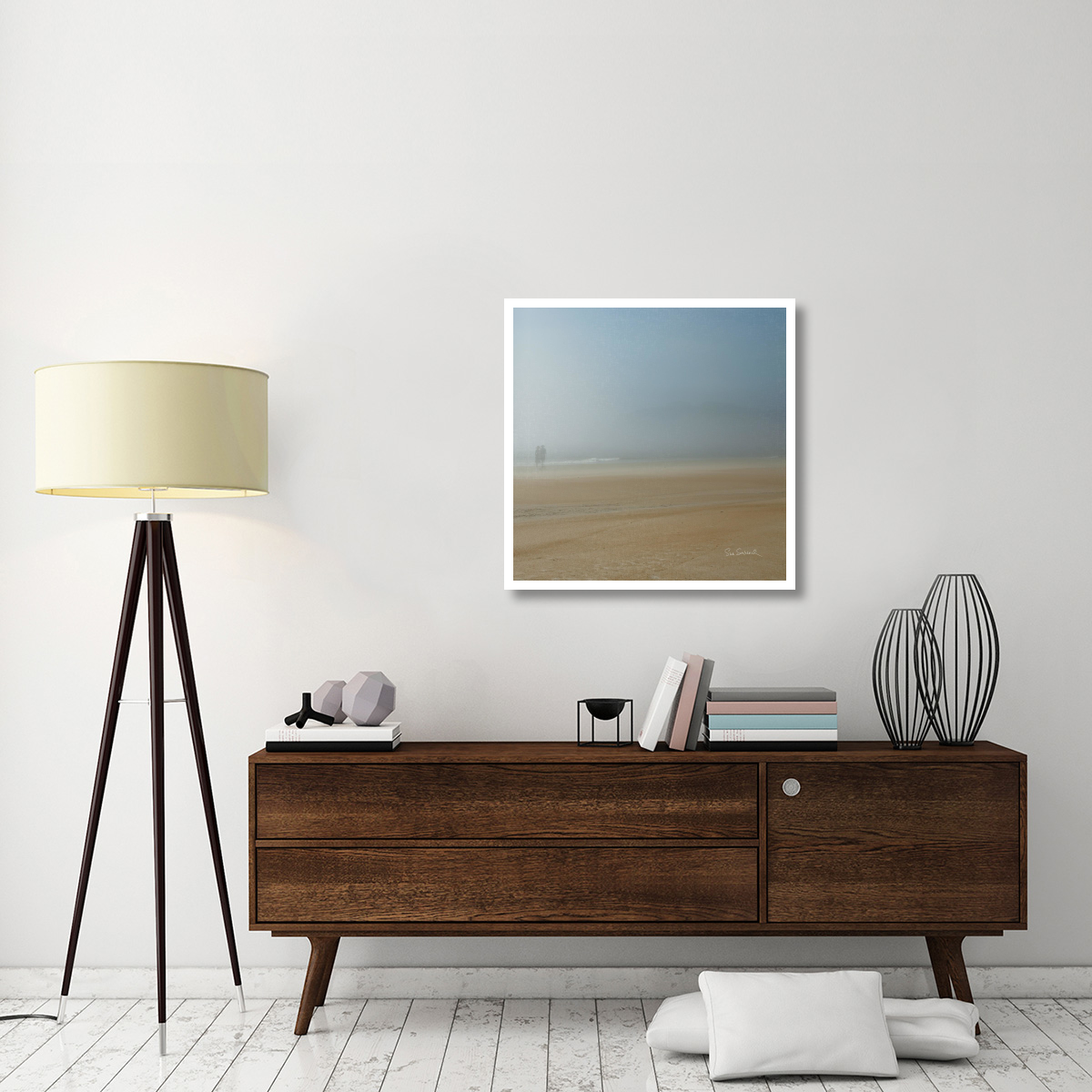 Beach Stroll -Paper Art-32&quotx32"