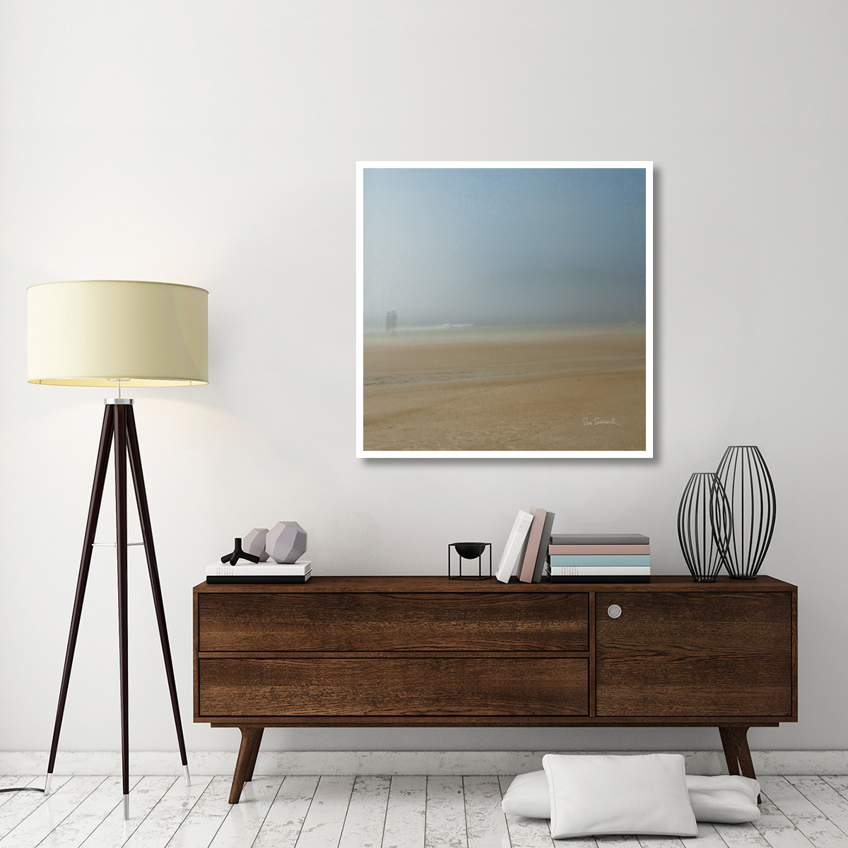Beach Stroll -Paper Art-42&quotx42"