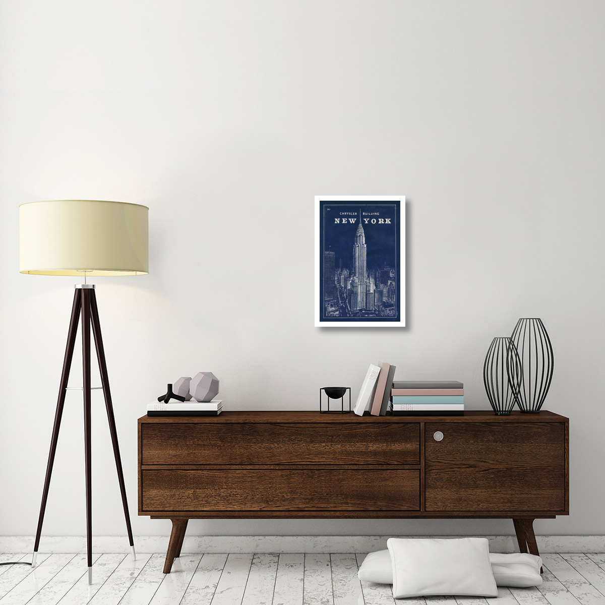 Blueprint Map New York Chrysler Building -Paper Art-18&quotx26"