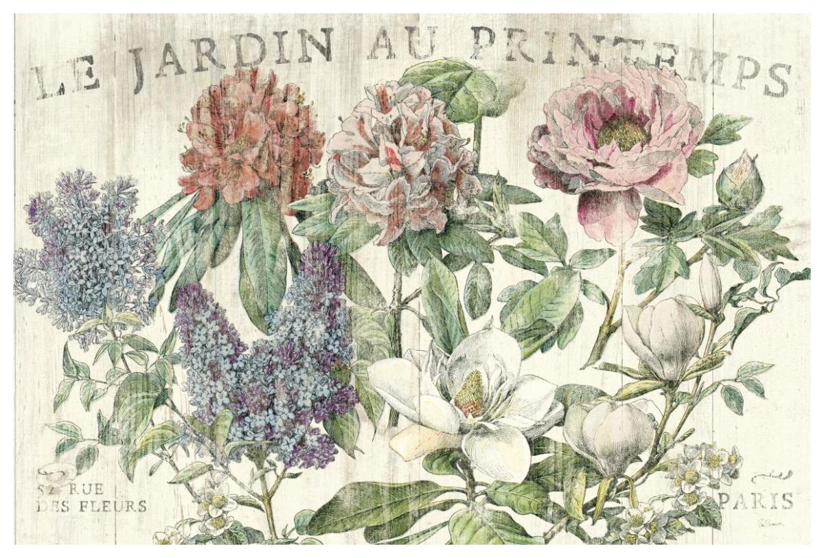 Le Jardin Printemps -Paper Art-62"x42"