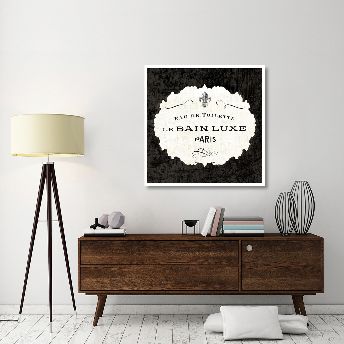 Le Bain Luxe I Square -Paper Art-42&quotx42"