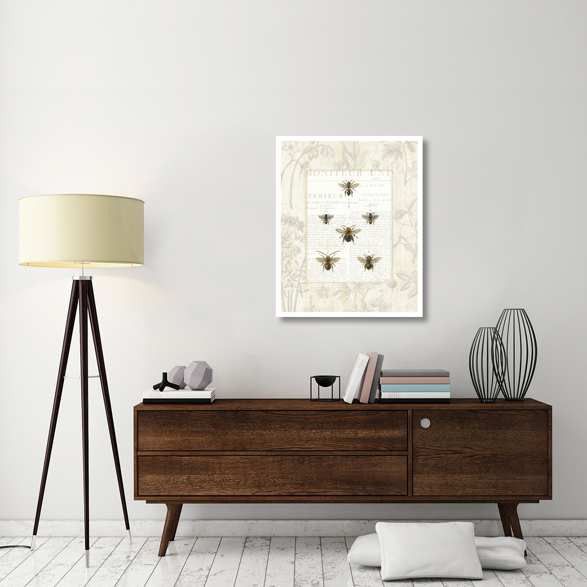 Bee Botanical -Paper Art-30&quotx37"