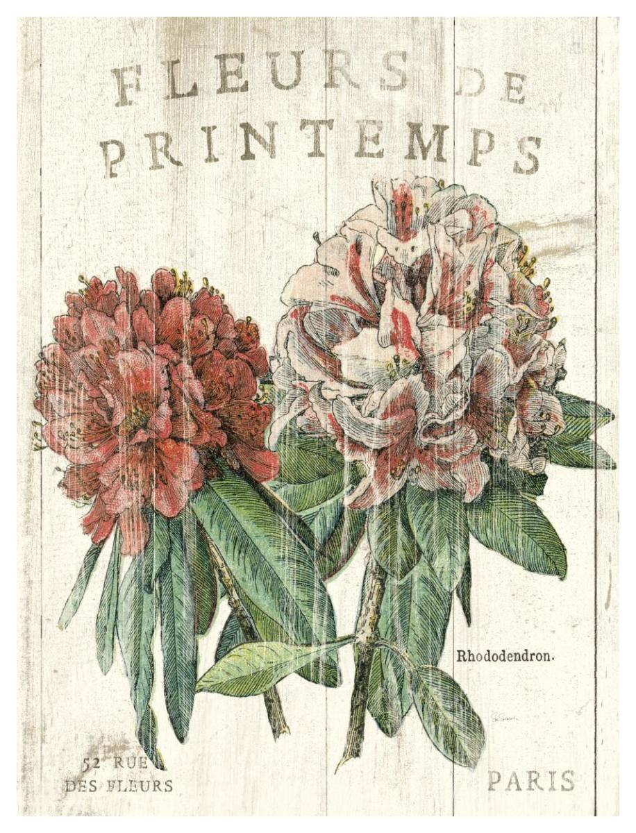 Fleur de Printemps -Paper Art-38"x50"