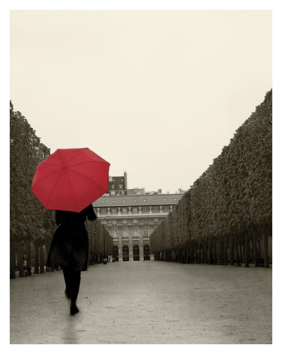 Paris Stroll I Feet -Paper Art-30"x37"