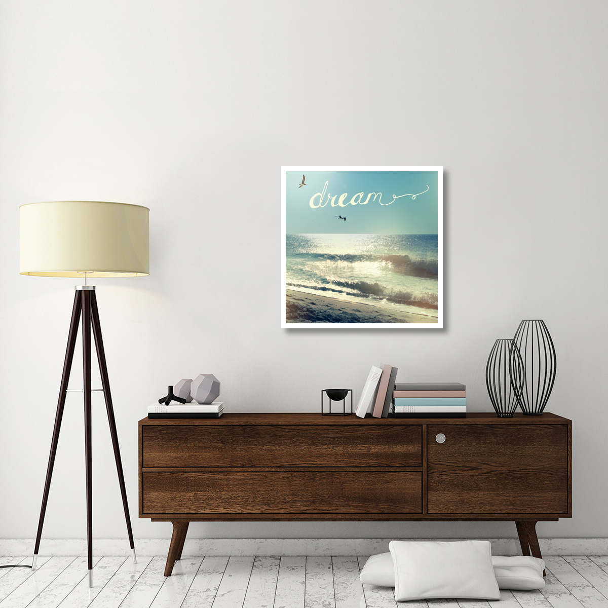 Coastline Waves -Paper Art-32&quotx32"