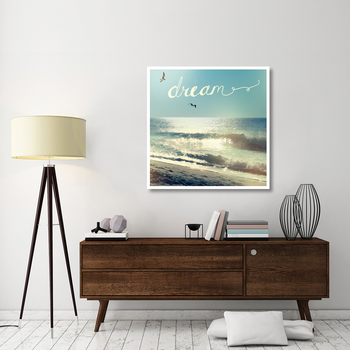 Coastline Waves -Paper Art-42&quotx42"