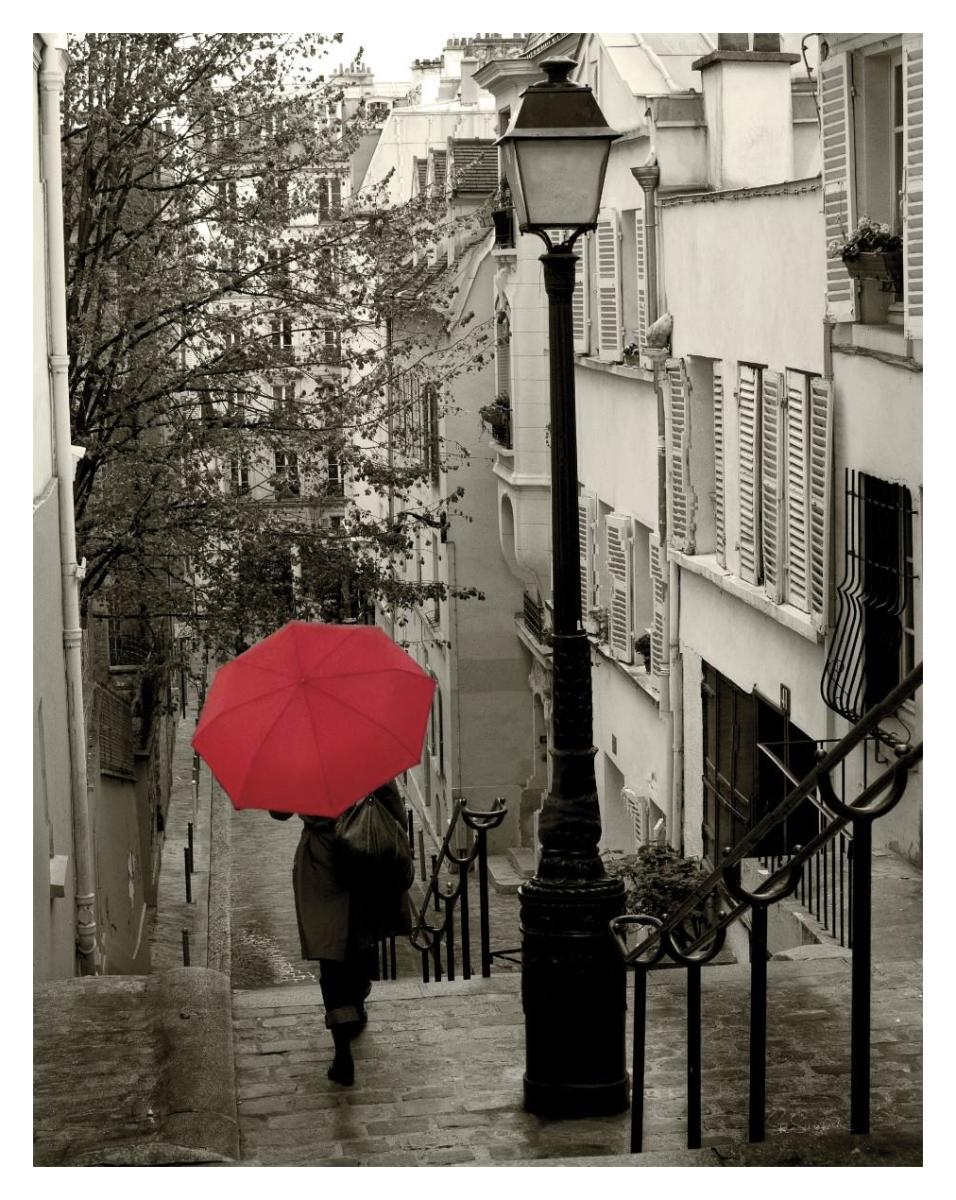 Paris Stroll II -Paper Art-30"x37"