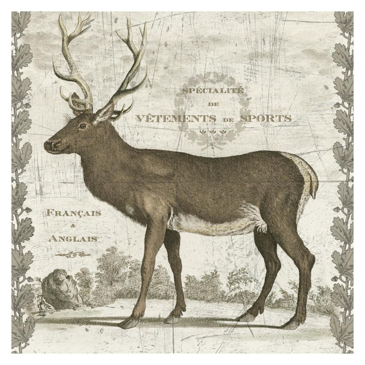 Regal Stag Sq -Paper Art-32"x32"