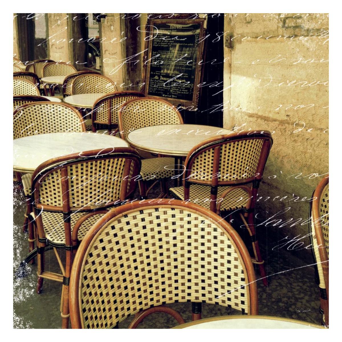 Paris Bistro Letter -Paper Art-26"x26"