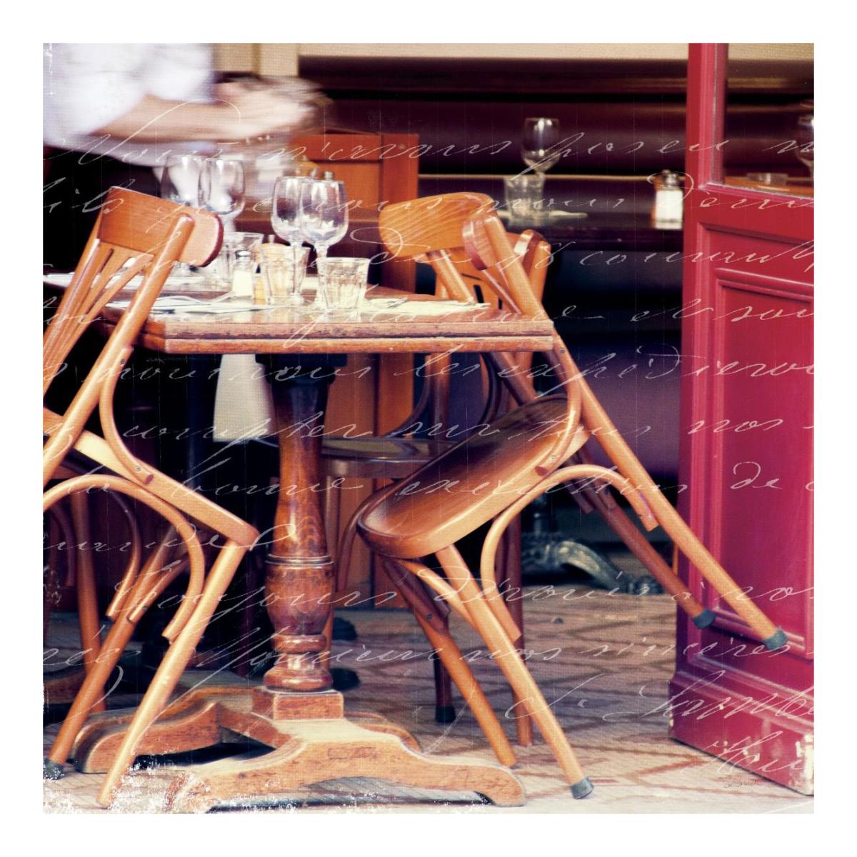 Paris Cafe Letter -Paper Art-20"x20"
