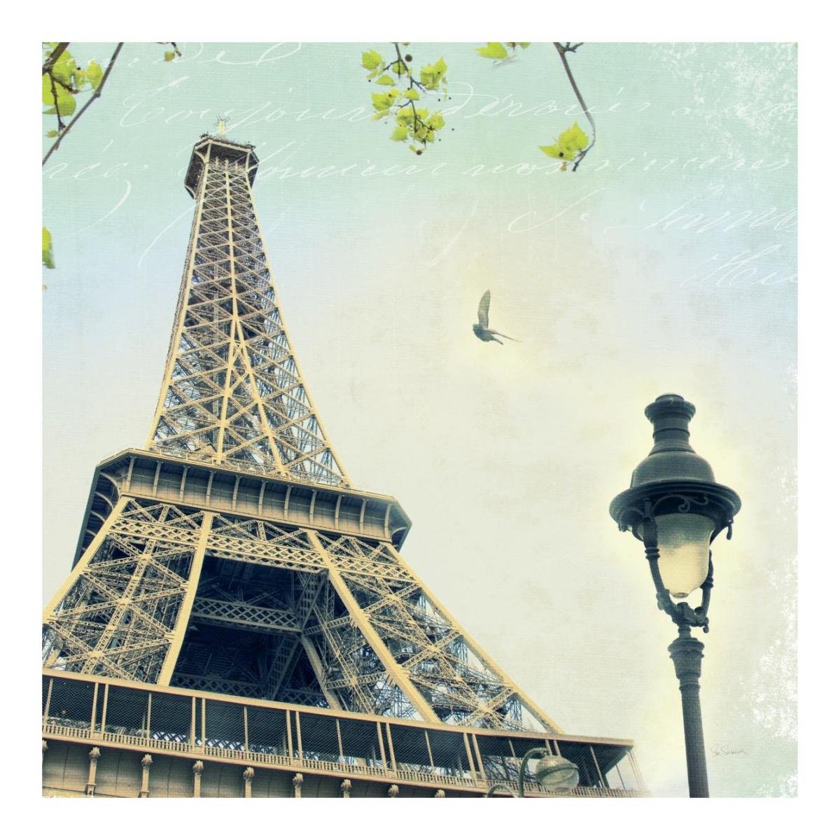Paris Eiffel Letter -Paper Art-20"x20"