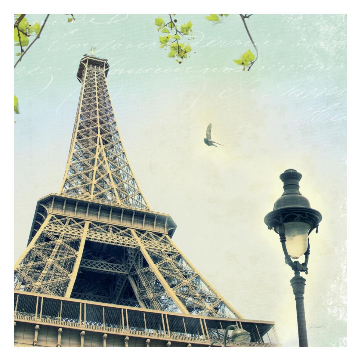 Paris Eiffel Letter -Paper Art-26"x26"