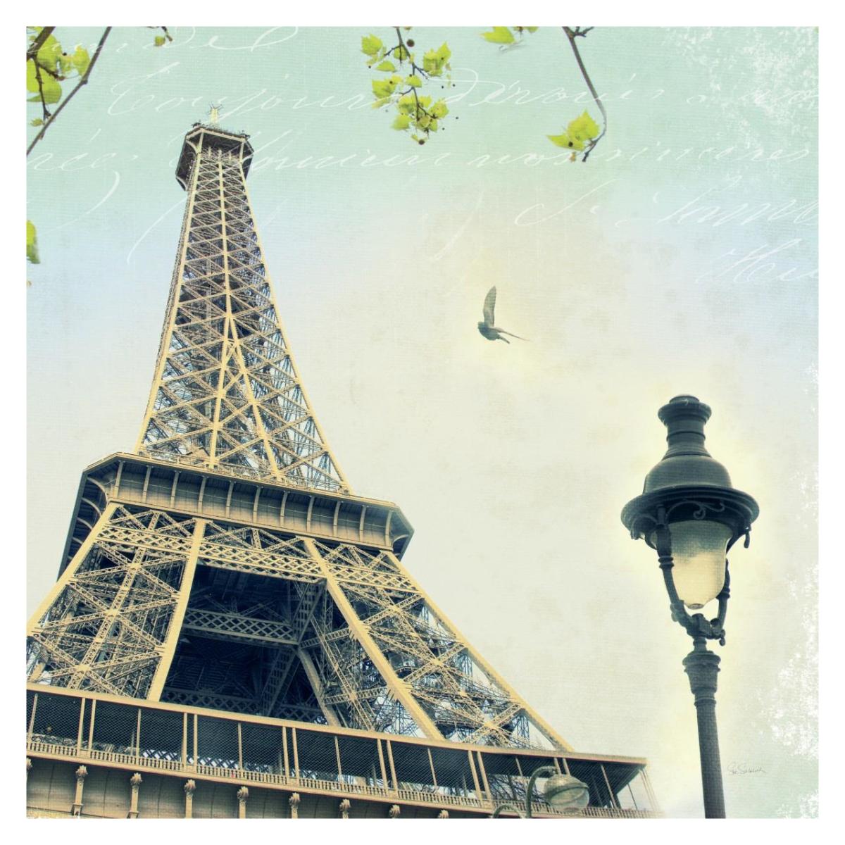 Paris Eiffel Letter -Paper Art-32"x32"