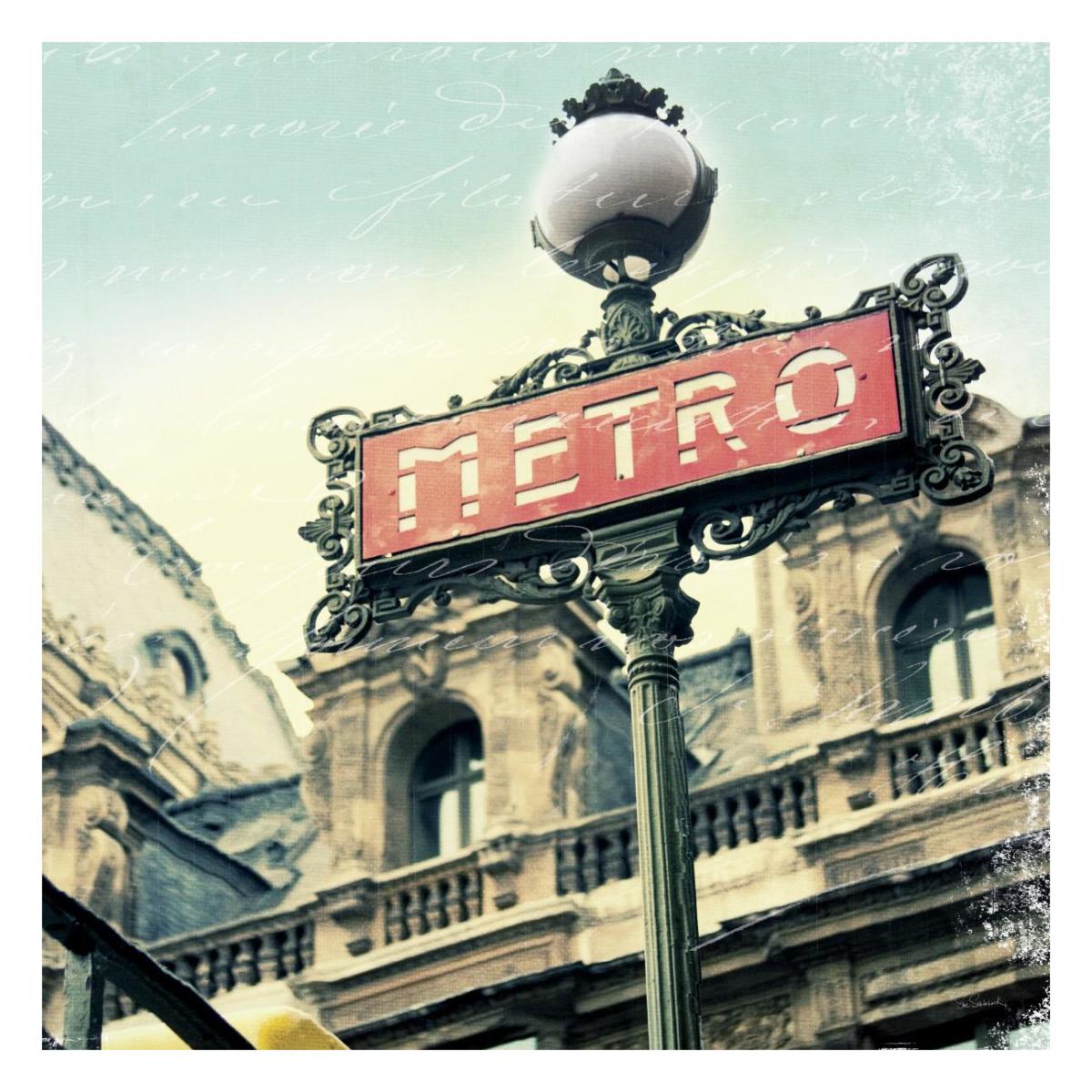 Paris Metro Letter -Paper Art-26"x26"