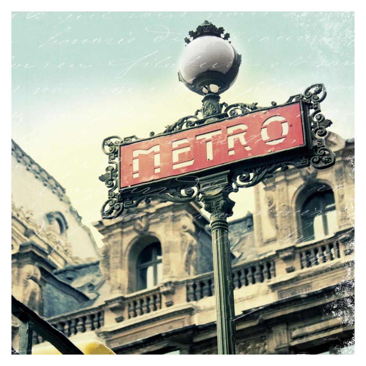 Paris Metro Letter -Paper Art-32"x32"