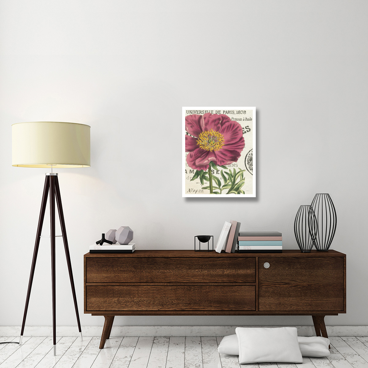 Peony Botany -Paper Art-24&quotx30"