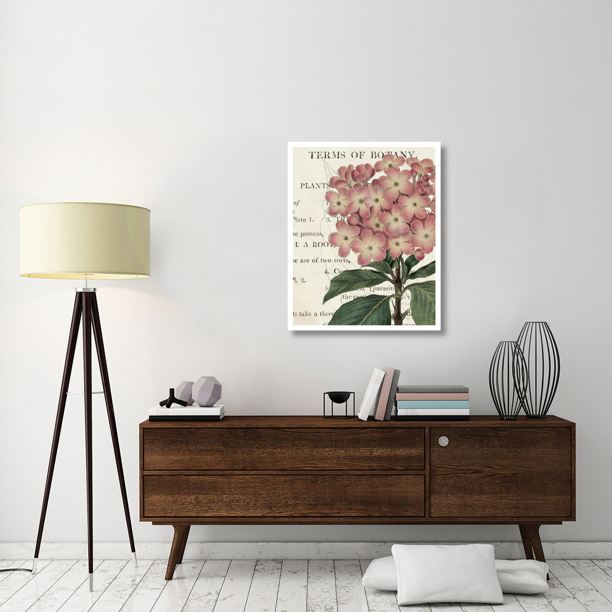 Bicolor Phlox Botany -Paper Art-30&quotx37"