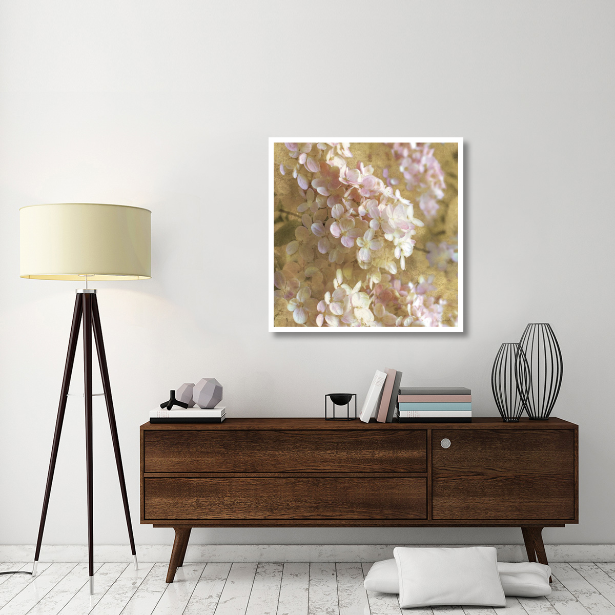 Gilded Hydrangea I -Paper Art-38&quotx38"