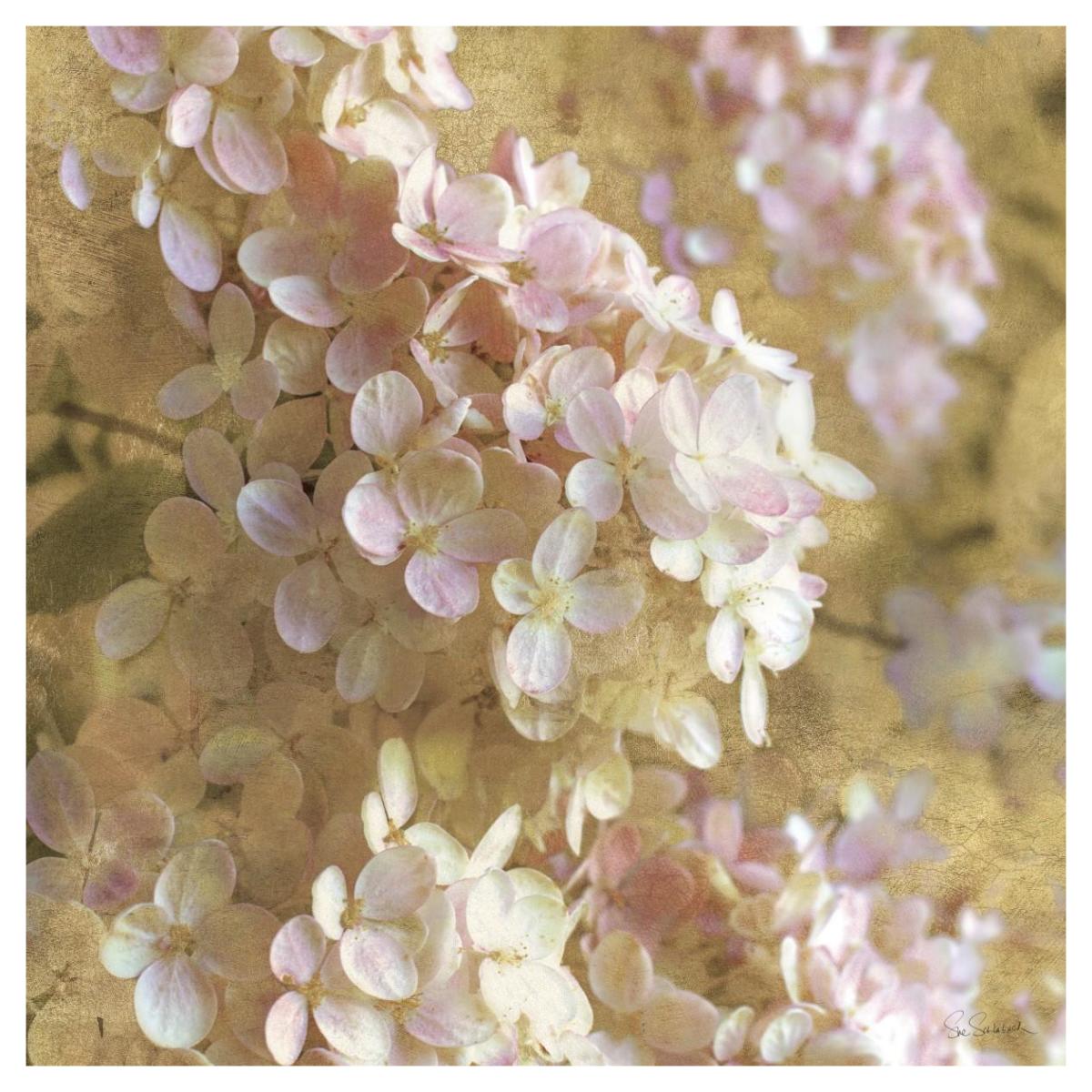 Gilded Hydrangea I -Paper Art-42"x42"