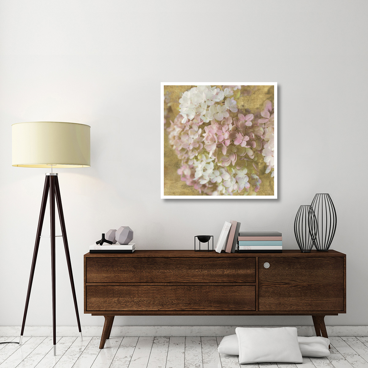 Gilded Hydrangea II -Paper Art-38&quotx38"