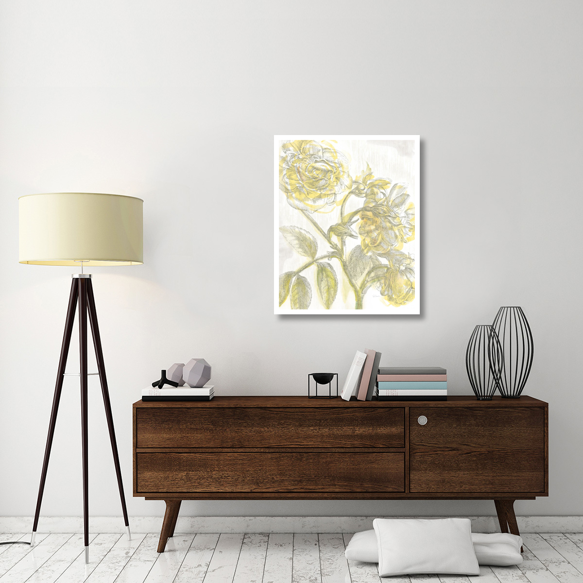 Belle Fleur Yellow I -Paper Art-30&quotx37"