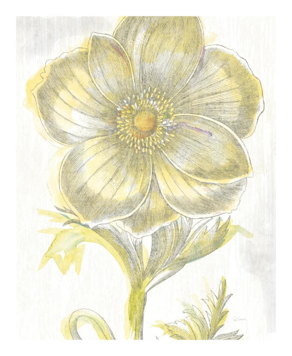 Belle Fleur Yellow II -Paper Art-18"x22"