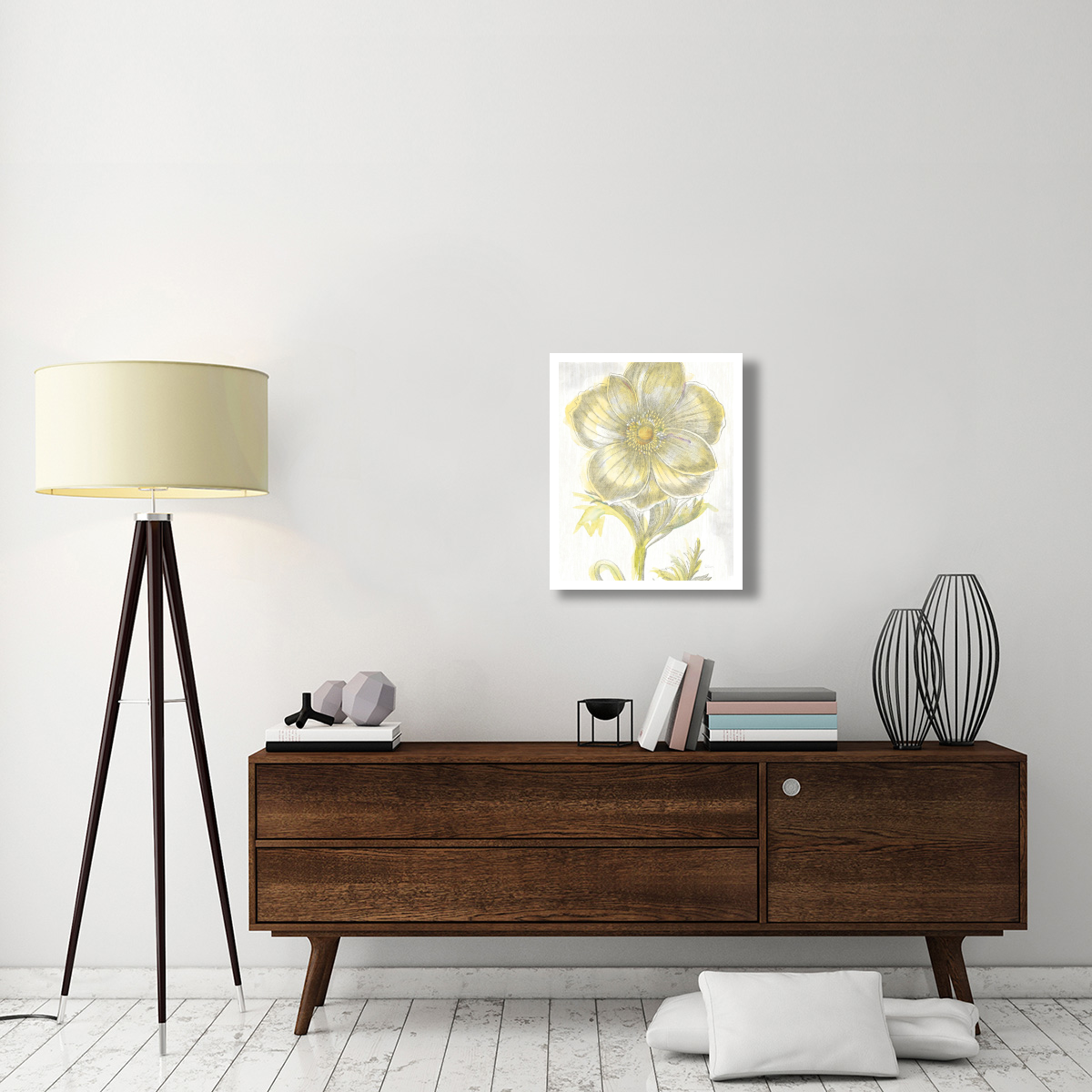 Belle Fleur Yellow II -Paper Art-22&quotx26"