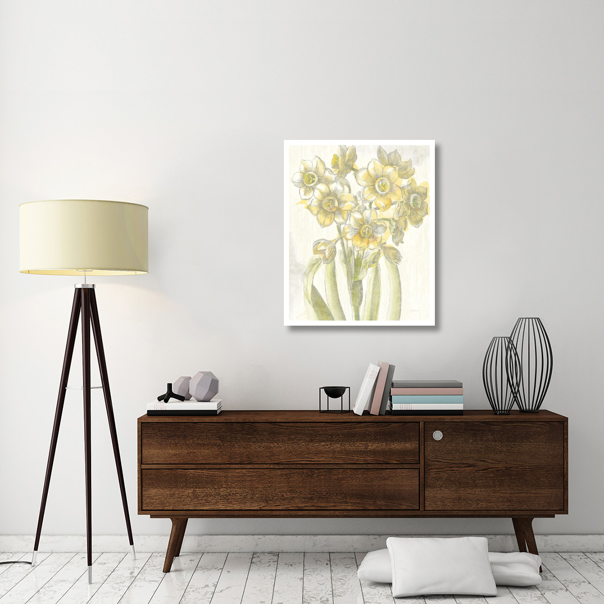 Belle Fleur Yellow IV -Paper Art-30&quotx37"