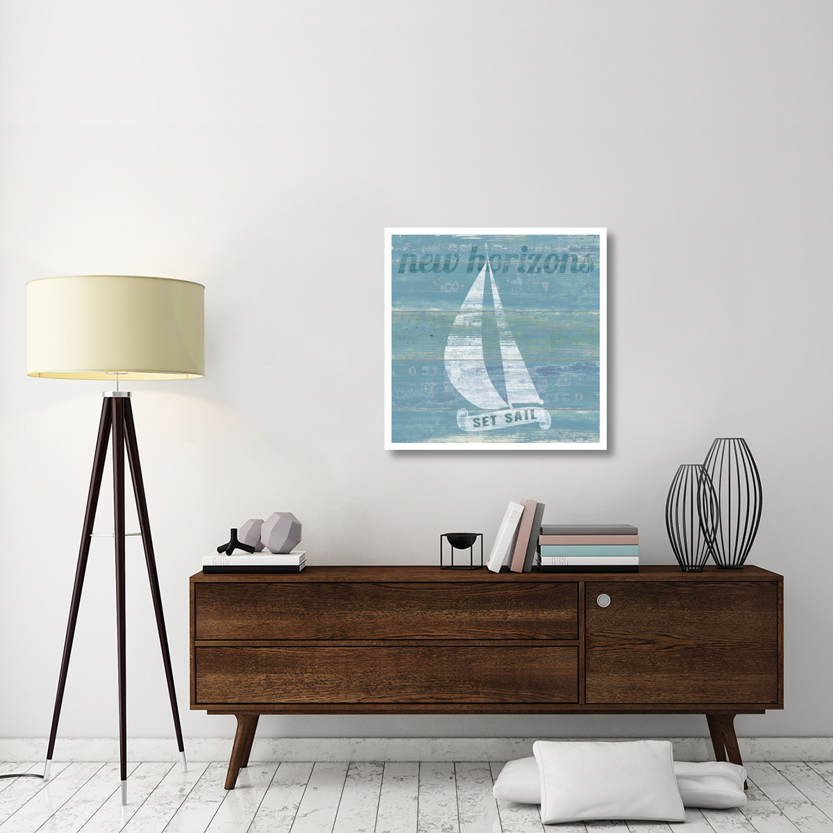 Drift Sailboat -Paper Art-32&quotx32"