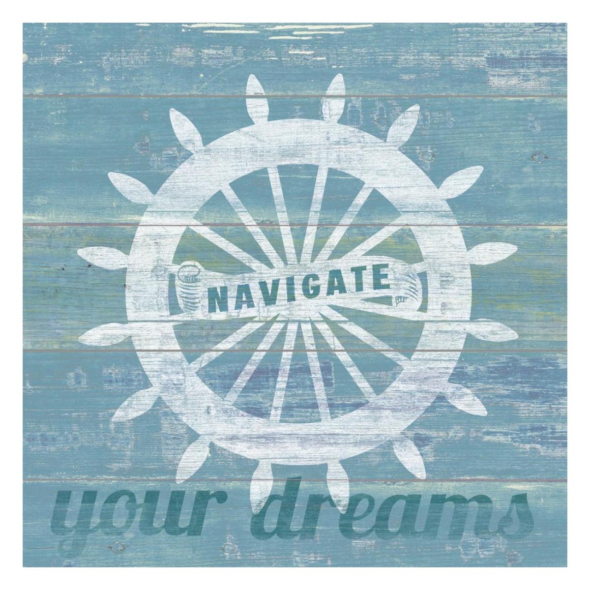 Drift Captains Wheel -Paper Art-26"x26"