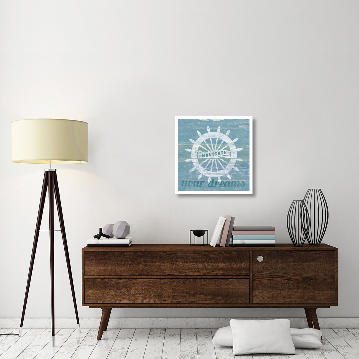 Drift Captains Wheel -Paper Art-26&quotx26"