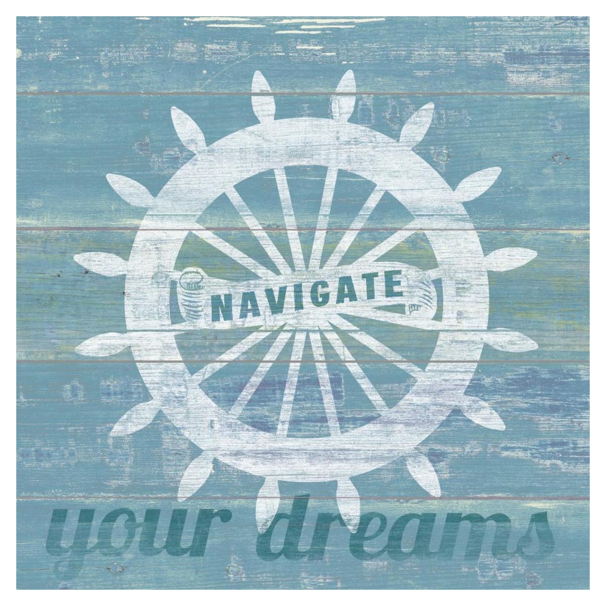 Drift Captains Wheel -Paper Art-38"x38"