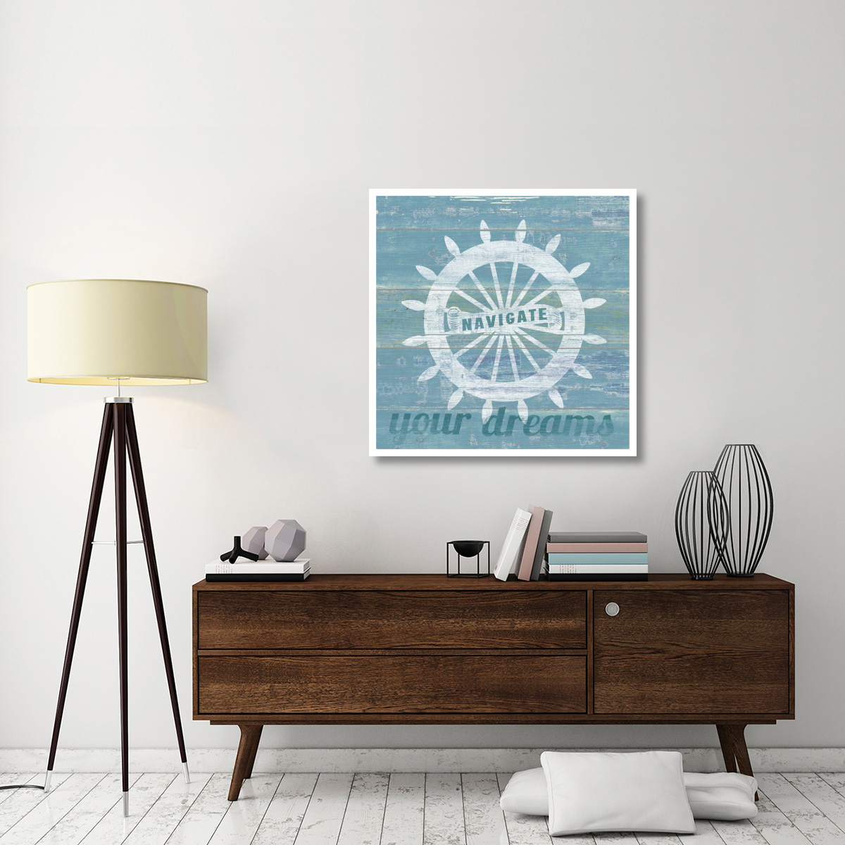Drift Captains Wheel -Paper Art-38&quotx38"