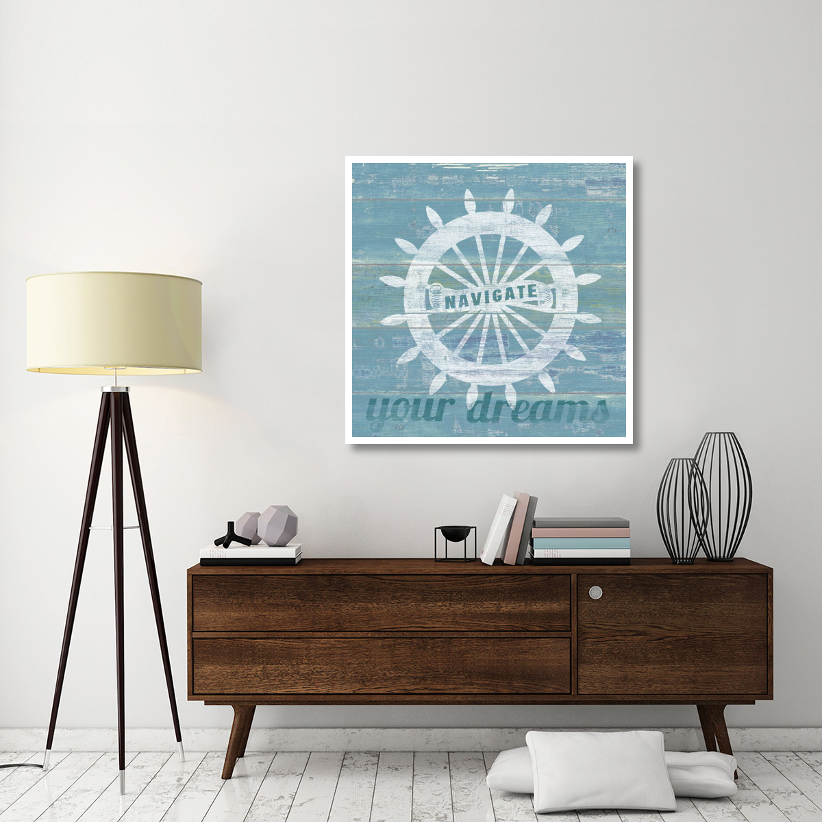 Drift Captains Wheel -Paper Art-42&quotx42"