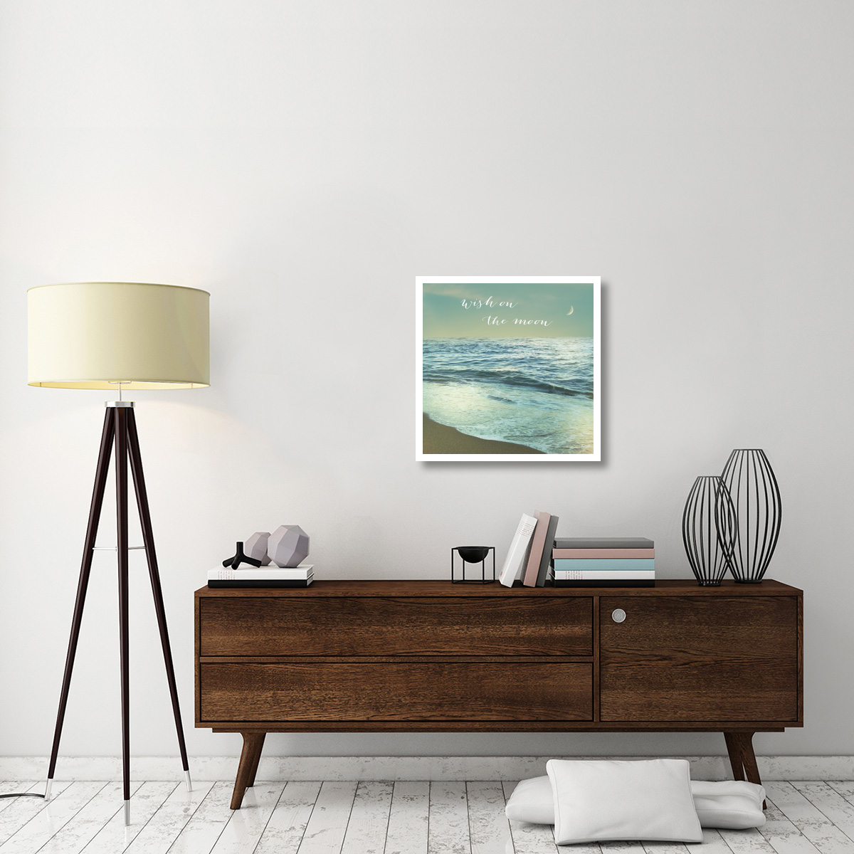 Moonrise Beach Inspiration -Paper Art-26&quotx26"