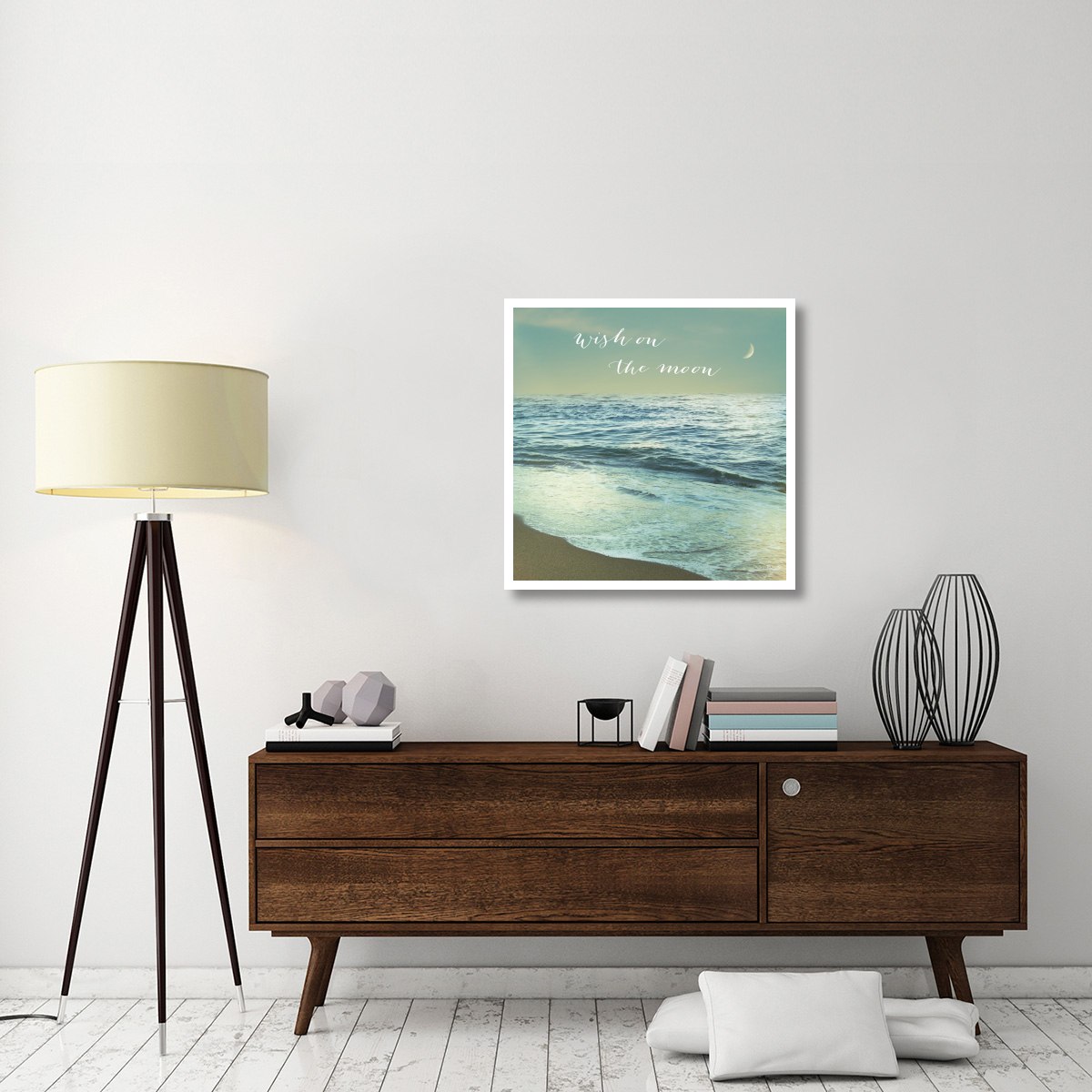 Moonrise Beach Inspiration -Paper Art-32&quotx32"