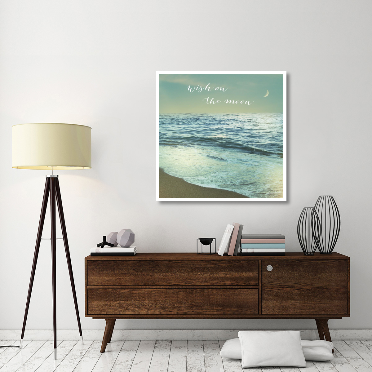 Moonrise Beach Inspiration -Paper Art-42&quotx42"