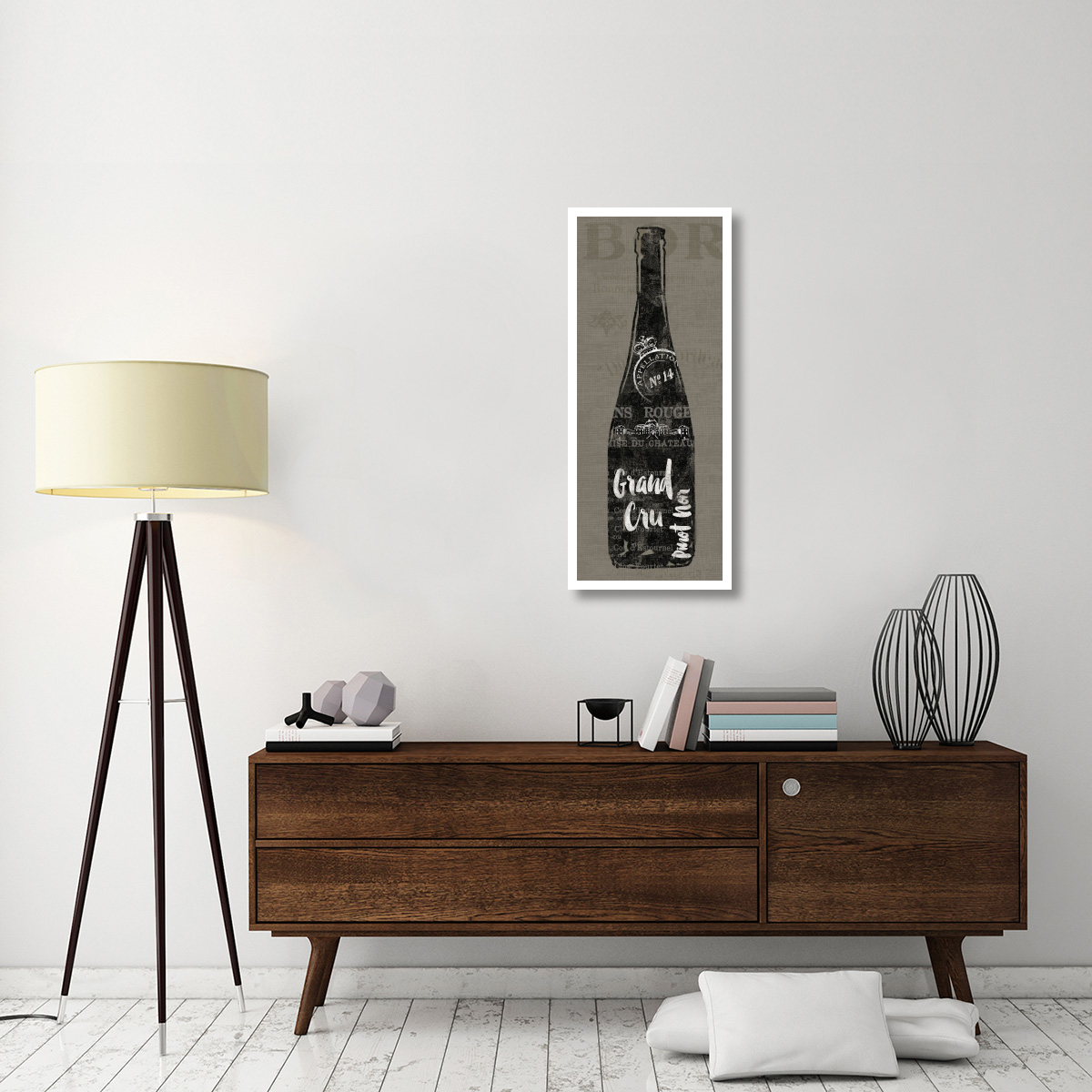 Linen Wine I -Paper Art-18&quotx42"