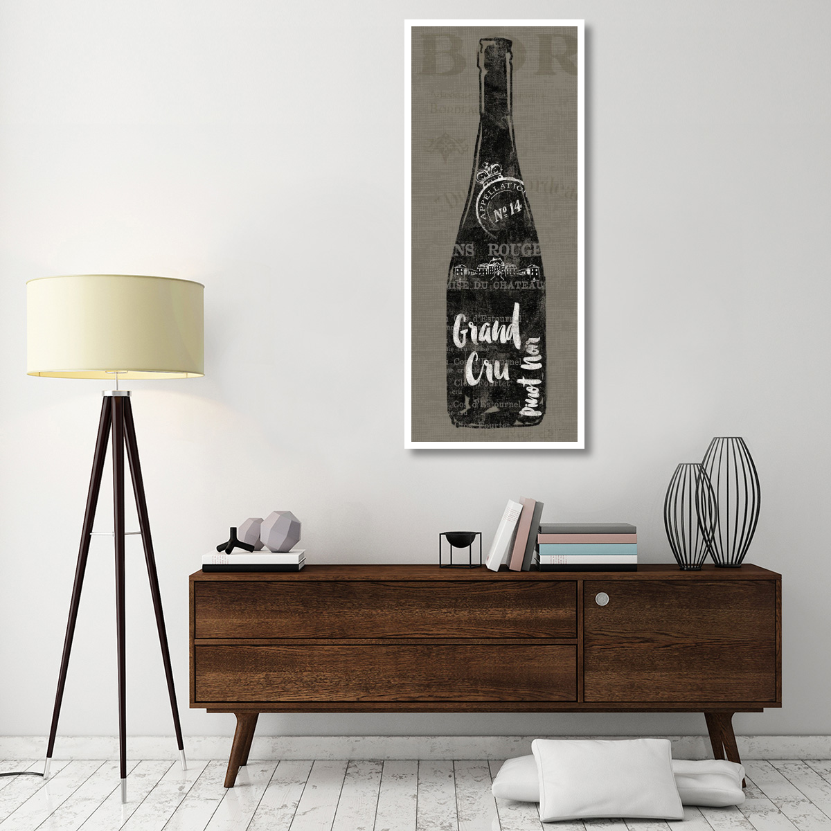 Linen Wine I -Paper Art-26&quotx62"