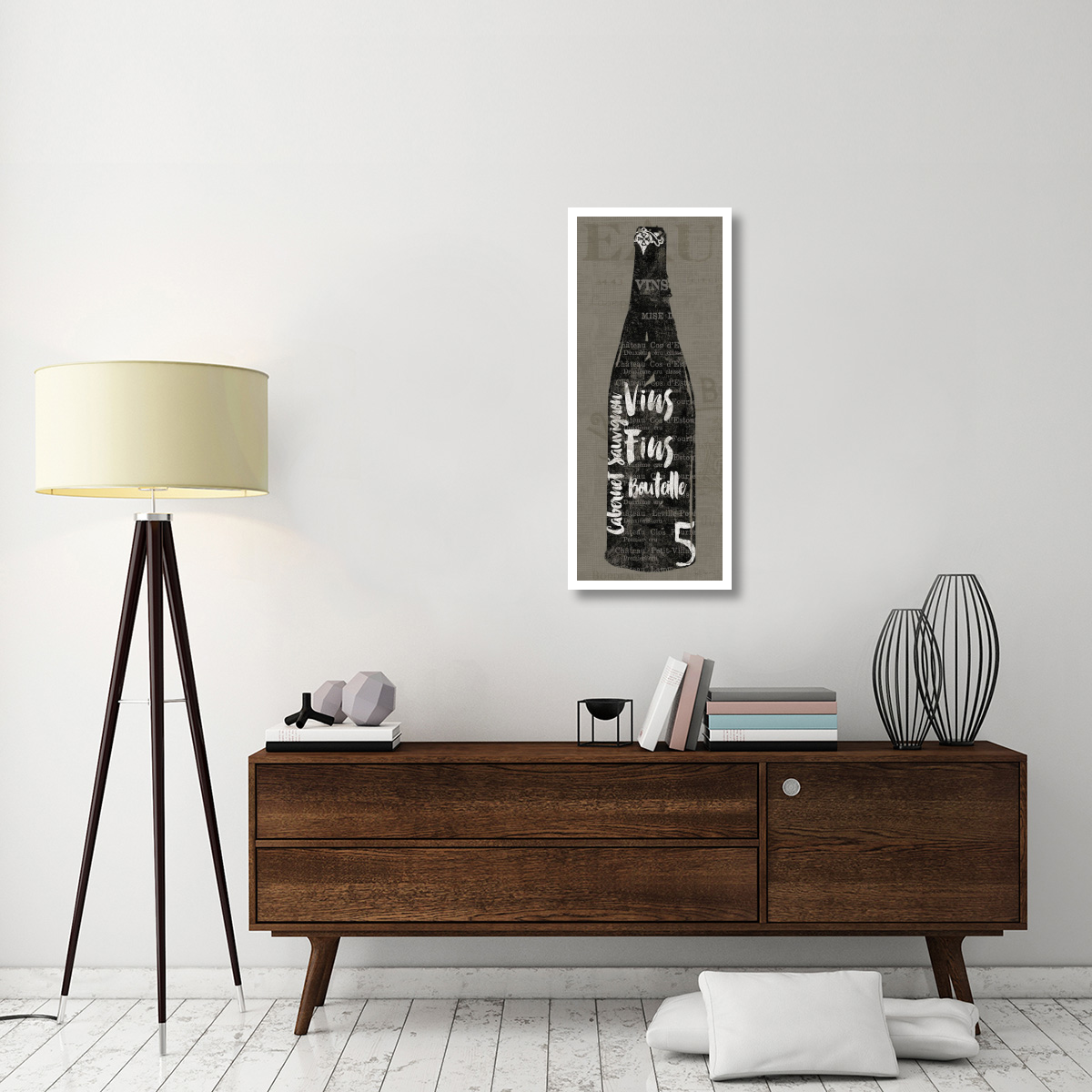 Linen Wine II -Paper Art-18&quotx42"